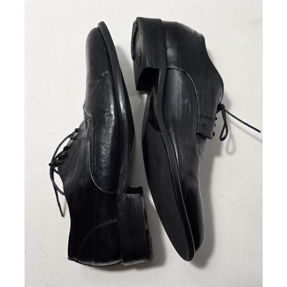 KENNETH COLE Collection Leather Oxfords Dress Shoes Sz 8 Men\'s Black Italy Made main image 8